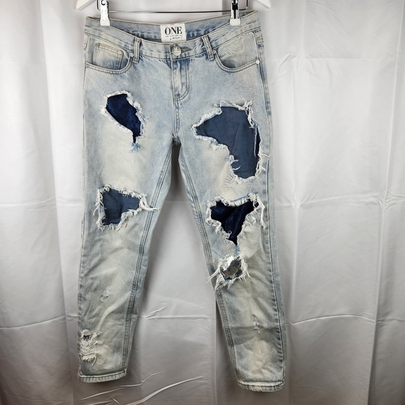 One Teaspoon Awesome Baggies jeans with sequin size 27 in VGUC - Picture 2 of 12